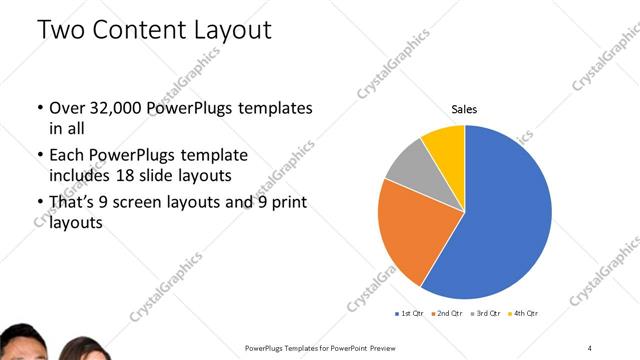 Two Content presentation slide layout