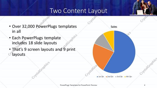 Two Content presentation slide layout