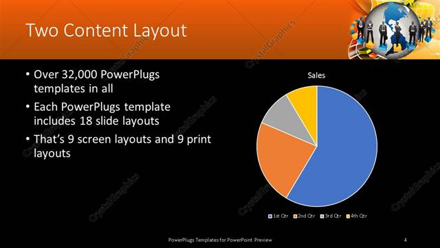 Two Content presentation slide layout