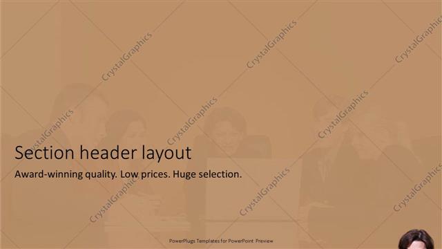 Section Header presentation slide layout