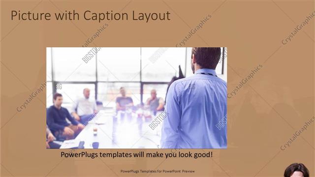 Picture with Caption presentation slide layout