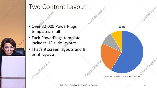 Two Content presentation slide layout
