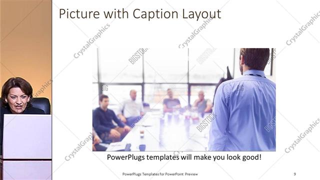 Picture with Caption presentation slide layout