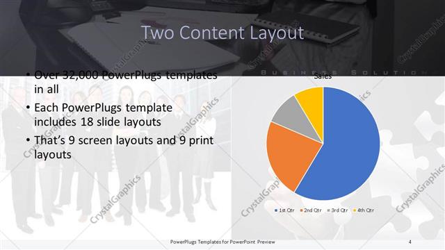 Two Content presentation slide layout