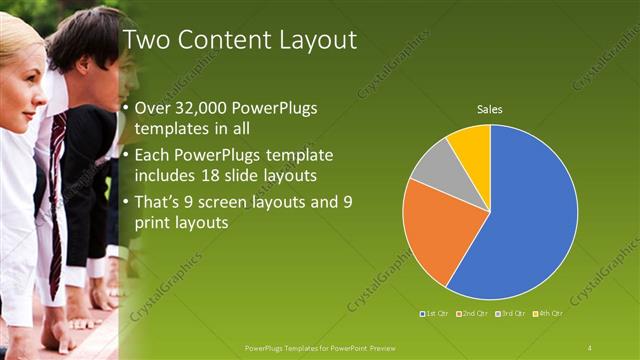 Two Content presentation slide layout