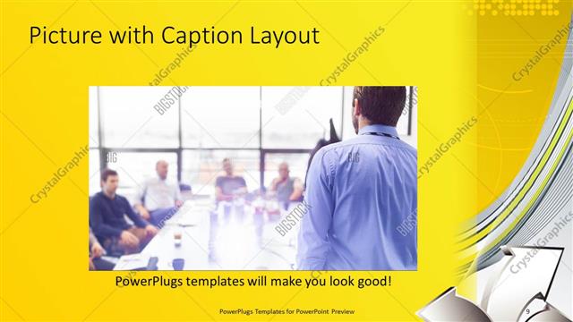 Picture with Caption presentation slide layout