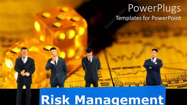  Presentation with risk management - A group of businessman together thinking about risk management