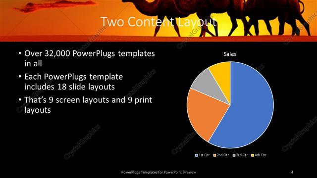 Two Content presentation slide layout