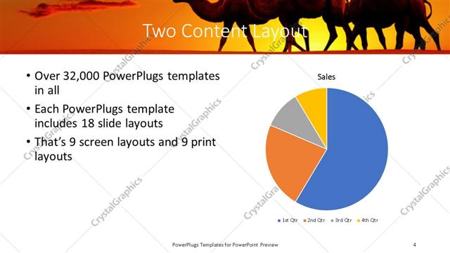 Two Content presentation slide layout