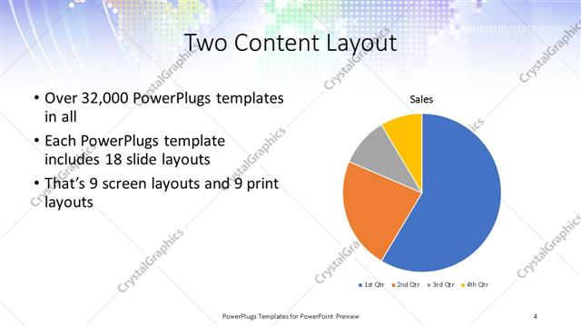 Two Content presentation slide layout