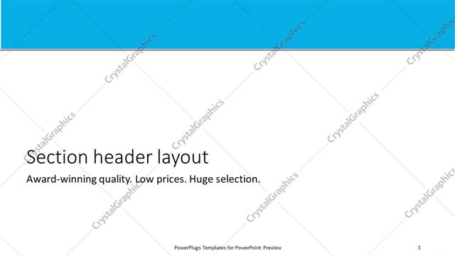 Section Header presentation slide layout