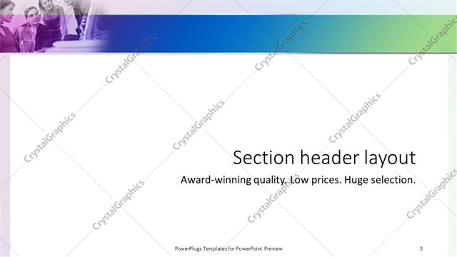 Section Header presentation slide layout