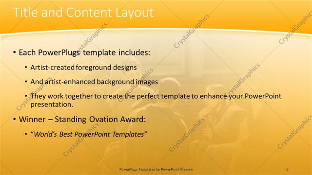 Title and Content presentation slide layout