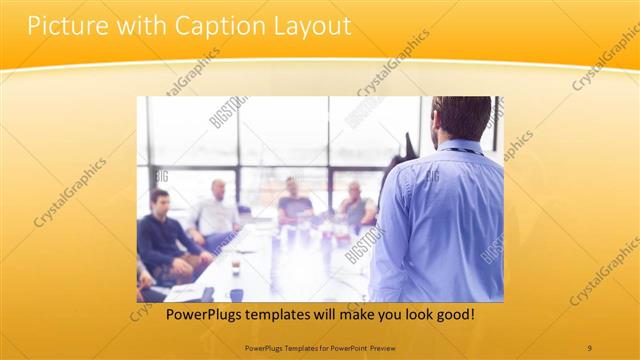 Picture with Caption presentation slide layout
