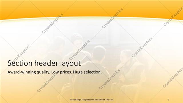 Section Header presentation slide layout
