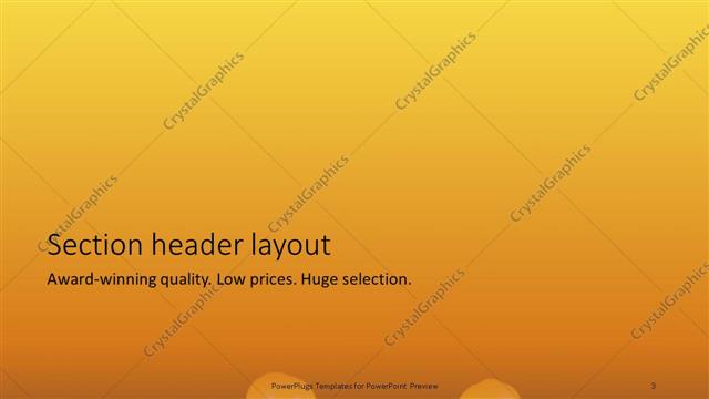 Section Header presentation slide layout