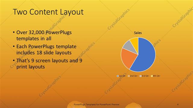 Two Content presentation slide layout