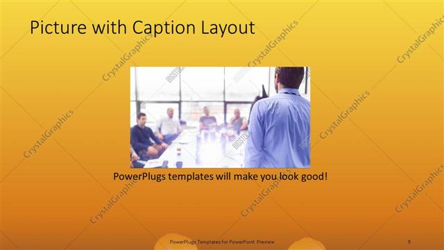Picture with Caption presentation slide layout