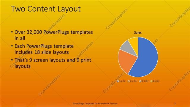 Two Content presentation slide layout