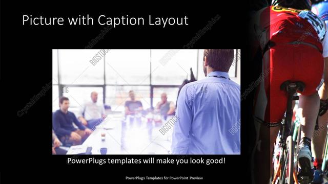 Picture with Caption presentation slide layout