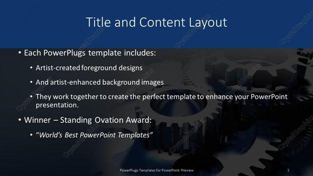 Title and Content presentation slide layout
