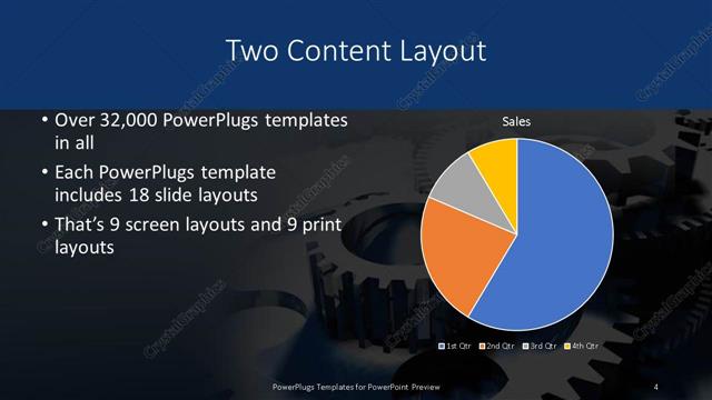 Two Content presentation slide layout