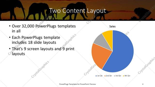 Two Content presentation slide layout