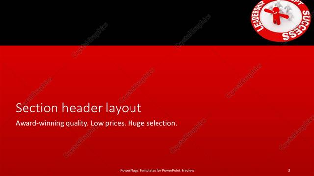 Section Header presentation slide layout