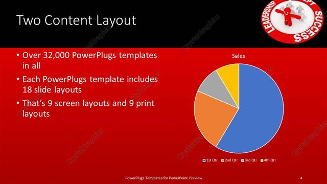 Two Content presentation slide layout