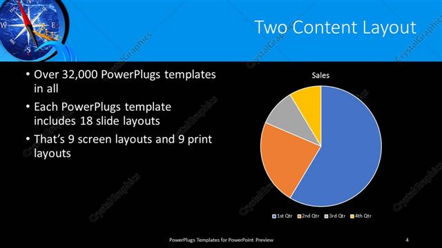 Two Content presentation slide layout