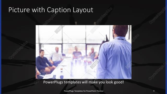 Picture with Caption presentation slide layout