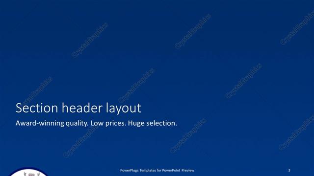 Section Header presentation slide layout