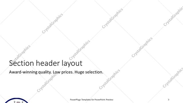 Section Header presentation slide layout