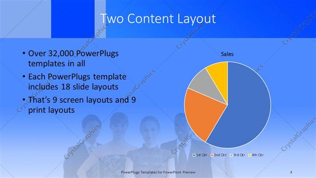 Two Content presentation slide layout