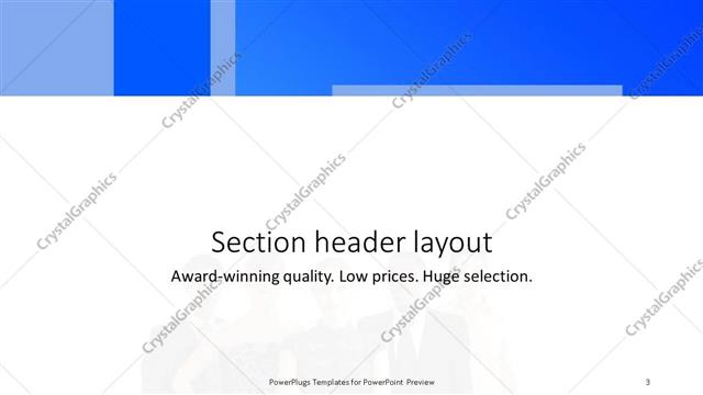 Section Header presentation slide layout