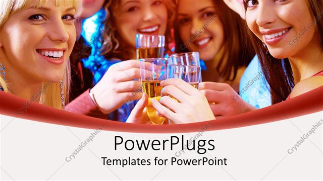  Presentation with celebration - A group of friends drinking together in a celebration mood