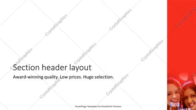 Section Header presentation slide layout