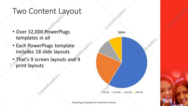 Two Content presentation slide layout