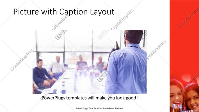 Picture with Caption presentation slide layout