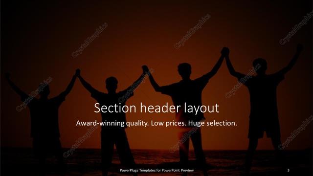 Section Header presentation slide layout