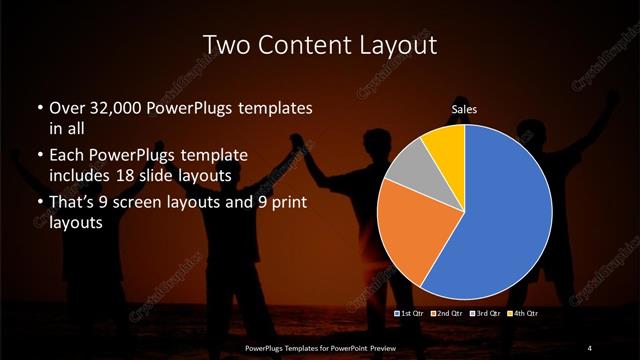 Two Content presentation slide layout
