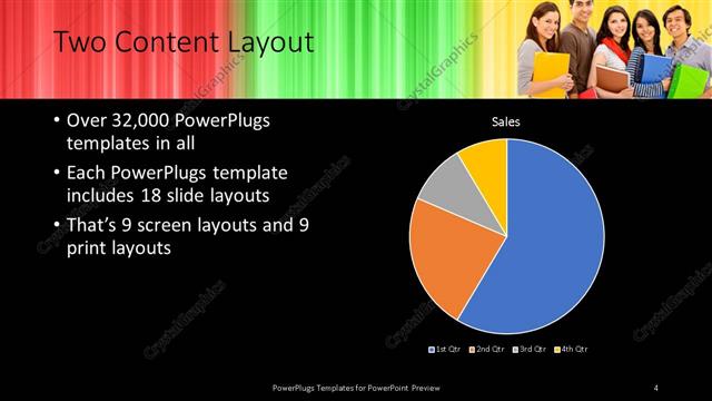 Two Content presentation slide layout
