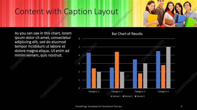 Content with Caption presentation slide layout