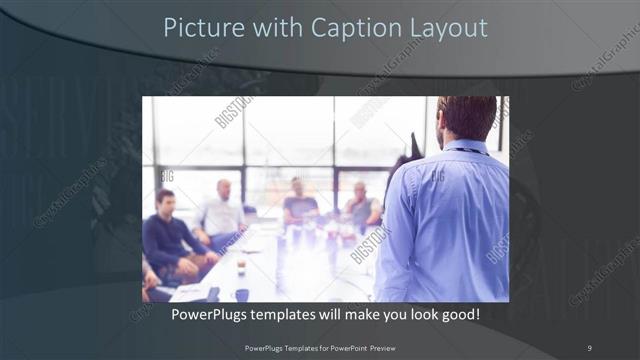 Picture with Caption presentation slide layout
