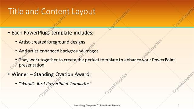 Title and Content presentation slide layout