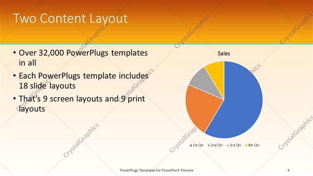 Two Content presentation slide layout