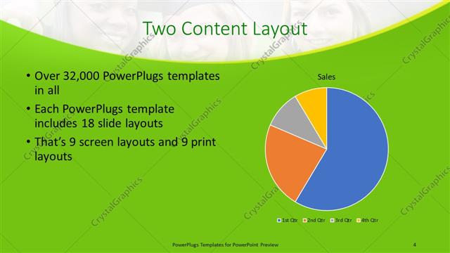 Two Content presentation slide layout