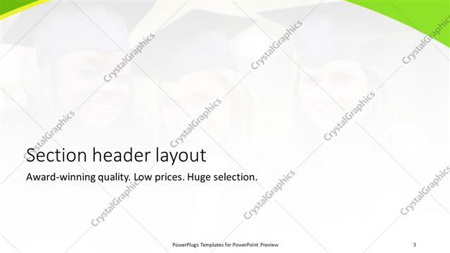 Section Header presentation slide layout
