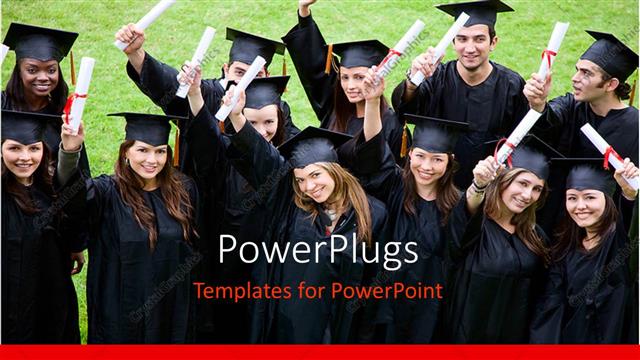  Presentation with graduation - A group of graduates who are happy