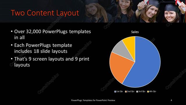 Two Content presentation slide layout